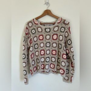 Vintage Granny Square Crochet Top